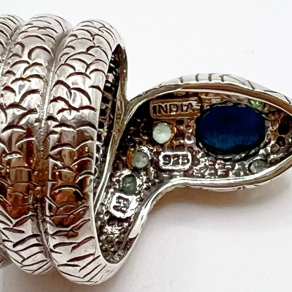 🎃Nicky Butler 925 Sterling Silver Turquoise SNAKE Coiled Ring Brand New Unique - Picture 11 of 12